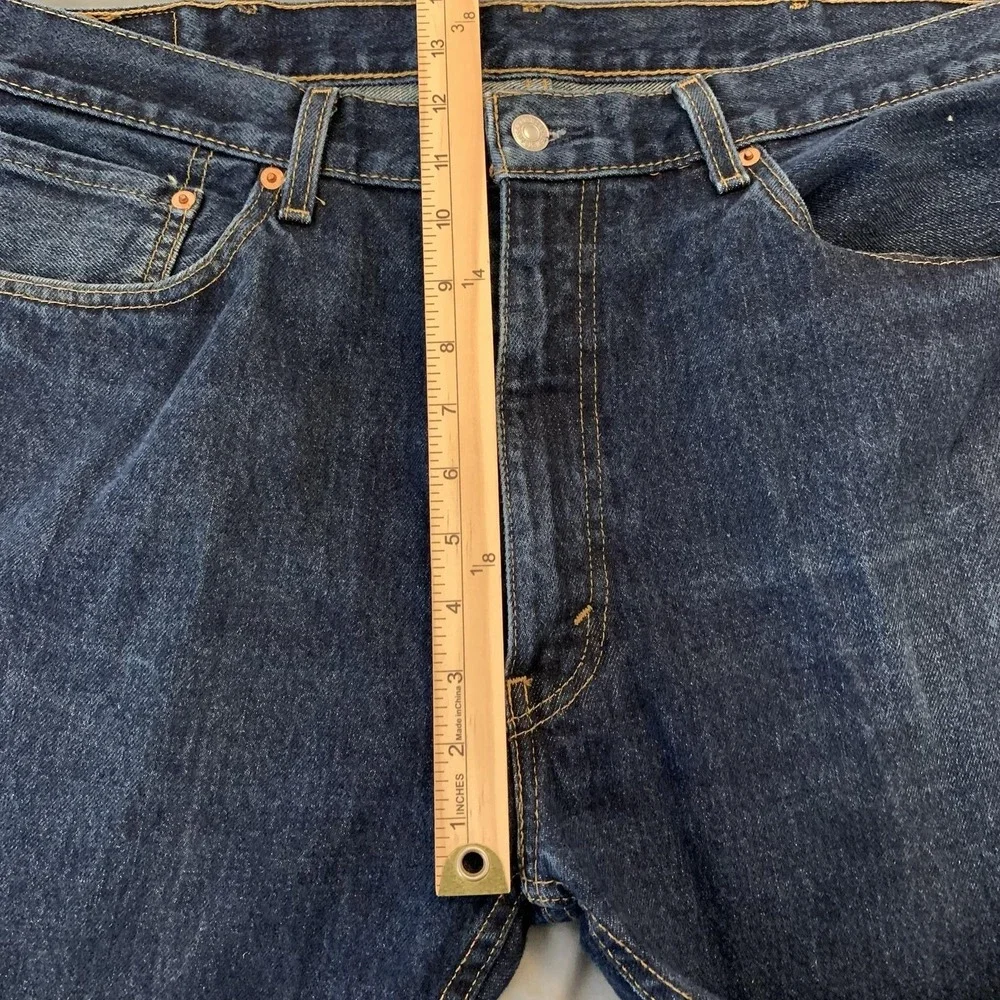 Levis‎ 505 Jeans Mens 40x30 Blue Dark Wash Regular Straight Leg Denim Pants
